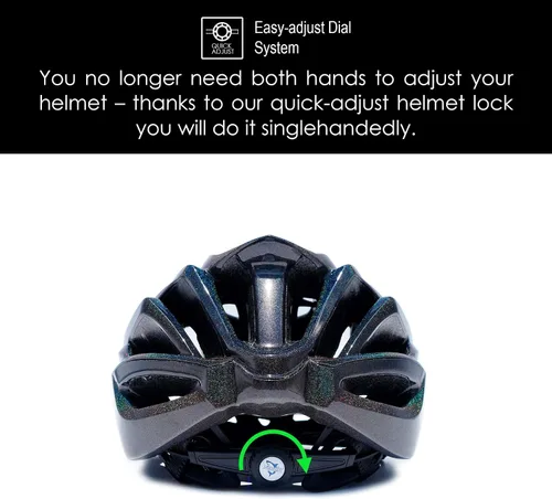 Miniatura 3 de SQUALO Victor - Casco de bicicleta para hombres y mujeres, casco de bicicleta con esfera de ajuste unisex para adultos, casco de ciclismo