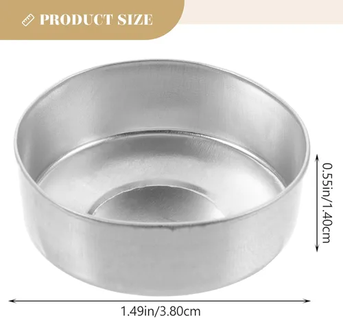 Miniatura 2 de 500 unids redondo de lata té tazas de luz caja vacía vela envases de cera modelo de velas DIY cera velas accesorios candelita