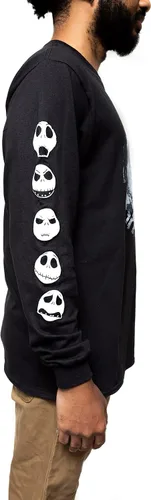 Miniatura 6 de Disney Nightmare Before Christmas Jack Skellington Moon - Camiseta de manga larga para adultos