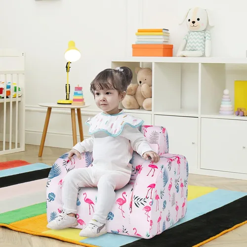 Miniatura 2 de HONEY JOY Sofá para niños, sofá plegable convertible 3 en 1 para niños y cómoda silla tumbona abierta para jugar, sofá plegable de espuma, regalo