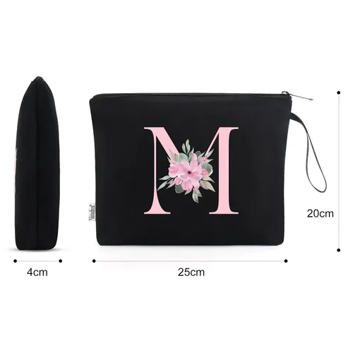 Miniatura 2 de Vavabox A-Z Bolsa de maquillaje personalizada, regalos de cumpleaños para mujeres y mamá, regalos para mejor amiga, bolsa de cosméticos para novia