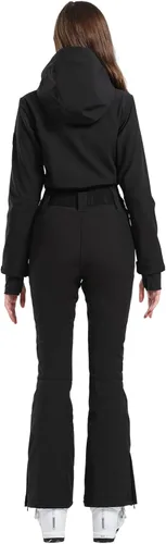 Miniatura 115 de GSOU SNOW Traje de esquí para mujer, traje de nieve delgado de una pieza, chaqueta de nieve, impermeable, resistente al viento, deportes al aire