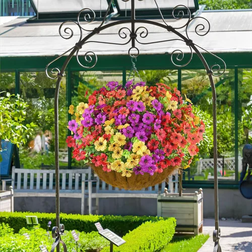 Miniatura 21 de AmyHomie 16 paquetes de flores artificiales de eucalipto negro para exteriores, resistentes a los rayos UV, flores sintéticas que no se decoloran