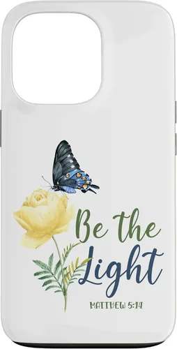 Miniatura 10 de Bible Verse Butterfly Flower Be The Light Matthew 5:14 Case for iPhone 16