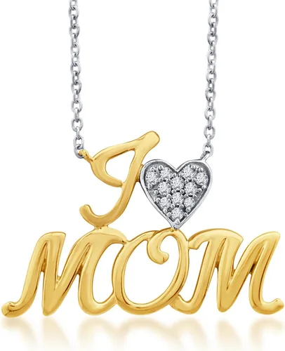Impresionante joyería para mamá Collar con colgante de diamantes cultivados en laboratorio en plata de ley 925 Regalo ideal para madres