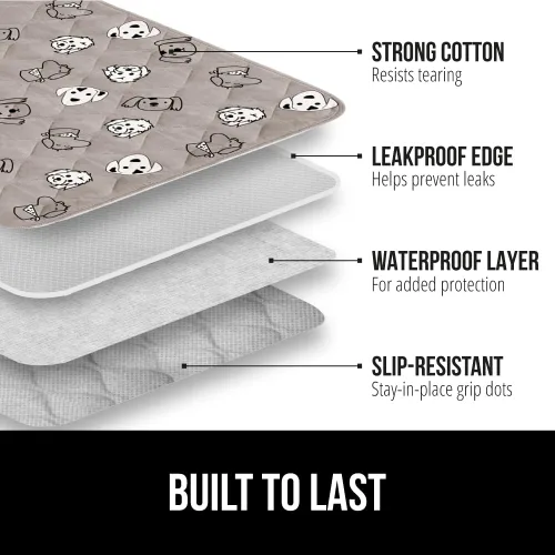 Miniatura 2 de GORILLA GRIP - Almohadillas lavables para cachorros, 18x12, alfombrilla antideslizante para jaula de perros, almohadilla impermeable de tela
