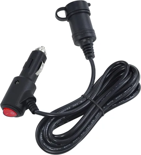 Cable de extensión de encendedor de cigarrillos CC de 10 pies y 12 voltios con interruptor de encendido y apagado, cable de extensión de carga de