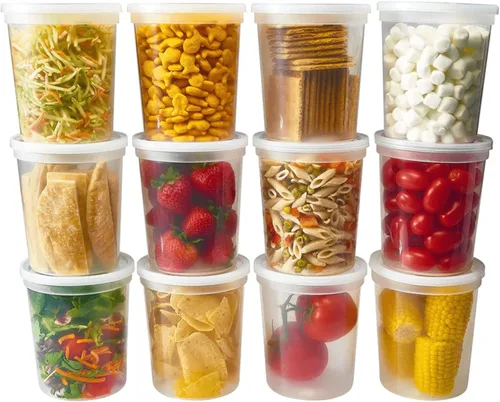 Miniatura 8 de Recipientes resistentes con tapas de 32 onzas – Vasos desechables para almacenamiento de alimentos a prueba de fugas – Recipientes de almacenamiento