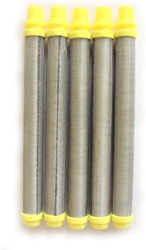 Miniatura 6 de 10 piezas de repuesto de filtro de pistola rociadora sin aire Titan/Spraytech/Wagner - Tipo de empuje (amarillo, malla 100) 581-062 581062 89324