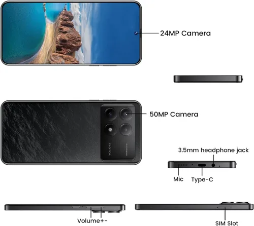 Miniatura 5 de Teléfonos celulares desbloqueados K70 5G 2026 Android 13 Teléfonos desbloqueados 6.8 "Pantalla HD 8GB+256GB Teléfonos Android de 8 núcleos 6800mAh