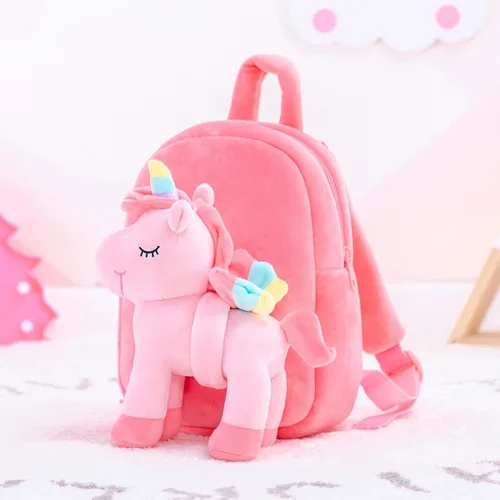 Miniatura 24 de Lazada Mochila para niños pequeños, juguetes de animales de peluche, mochila pequeña, color gris, 9.5 pulgadas