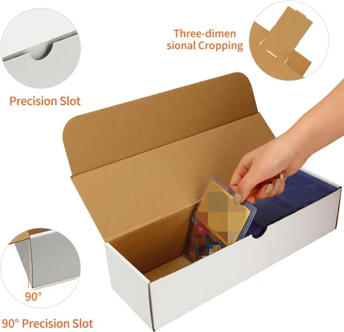 Miniatura 3 de Paquete de 2 cajas de tarjetas de intercambio/juegos de 1600 unidades - Se adapta a cargadores superiores y tarjetas deportivas - Organizador