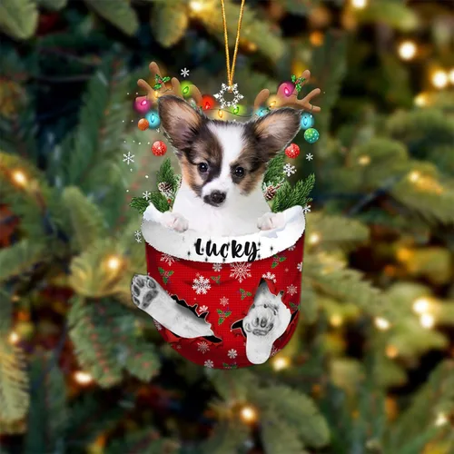 Miniatura 113 de Adorno de Navidad personalizado para perro Airedale Terrier en bolsillo de nieve, adorno para árbol de Navidad, idea de regalo para amantes