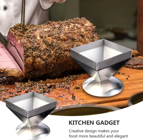 Miniatura 9 de DOITOOL Molde de pirámide de acero inoxidable, molde de carne, anillo para pastel, forma de triángulo, forma de relleno de alimentos, moldeador