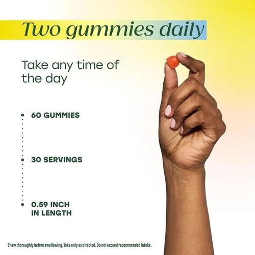 Miniatura 6 de MegaFood Gomitas de vitamina D3 K2 – Vitamina D 5000 UI para la salud ósea e inmunológica más apoyo para una absorción óptima de calcio – Sabor a