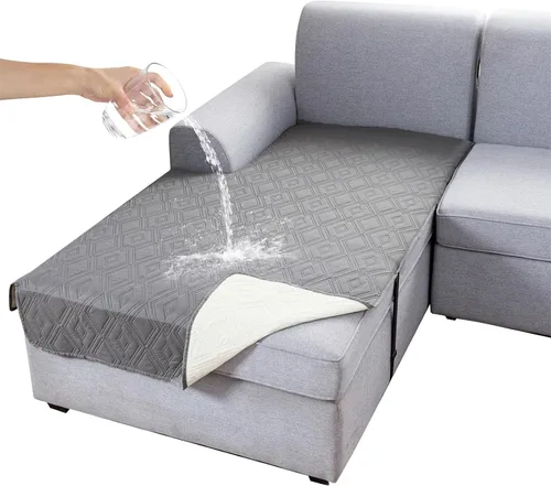 Miniatura 23 de Genina Juego de 2 Fundas de Reposabrazos para Sofá 100% Impermeables, Fundas para Reposabrazos de Sofá, Sillón, Protectores Antideslizantes