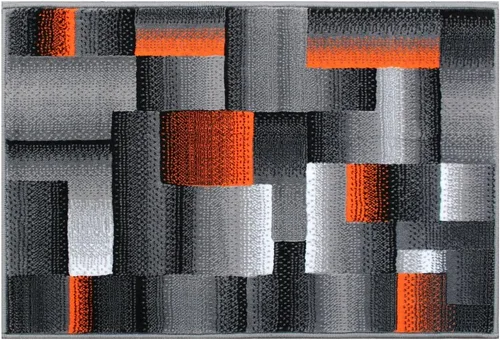 Miniatura 11 de Masada Rugs, Alfombra de Área Moderna Contemporánea, Azul Gris Negro (2 Pies X 3 Pies) Tapete