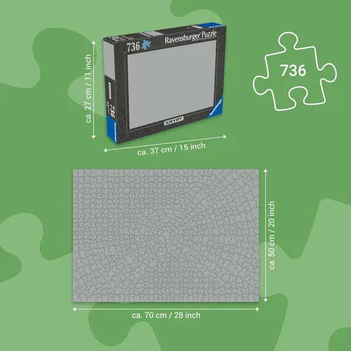 Miniatura 3 de Ravensburger - Krypt Black - Rompecabezas de 736 piezas - Un verdadero desafío de rompecabezas - Solo una pizca de cambio de color degradado negro