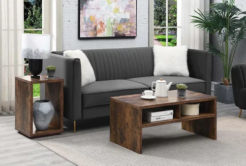 Miniatura 6 de Convenience Concepts Northfield Admiral - Mesa auxiliar con estante, madera de granero
