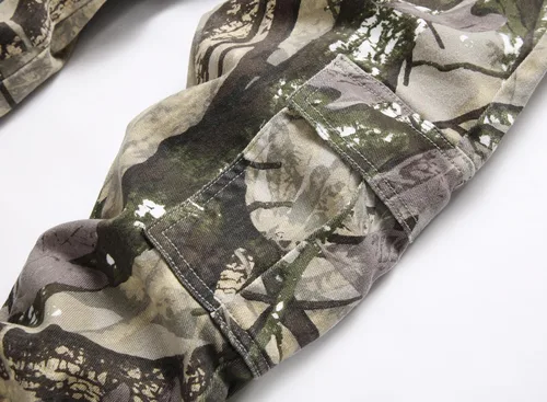 Miniatura 66 de Baylvn - Pantalones de mezclilla entallados y estampados para hombre con corte recto