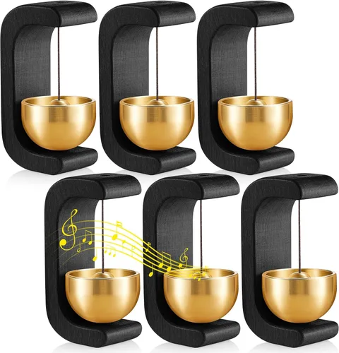 Miniatura 28 de Zonon 2 Piezas Campanillas de Viento Magnéticas de Madera Decoración de Timbre de Puerta Campana de Comerciantes para Apertura de Puerta Forma de C