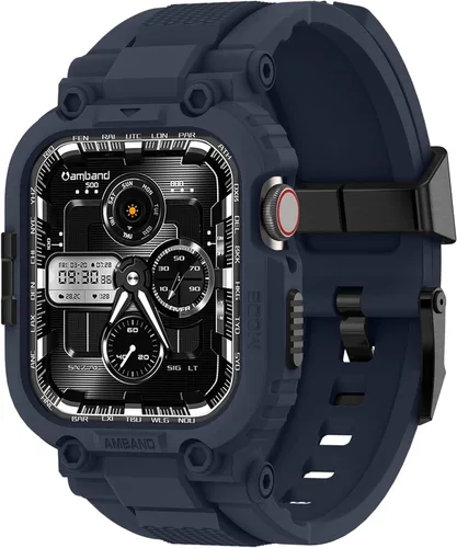 Miniatura 35 de amBand Bands - Funda protectora de pantalla compatible con Apple Watch Ultra 3/2/1 de 1.732 pulgadas, correa resistente M1 Sport Series y película