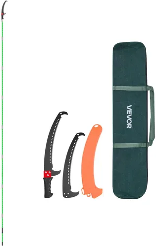 Miniatura 9 de VEVOR Sierra de poste manual, poste extensible de 3.87-27 pies para podar árboles, hoja de acero 65Mn afilada, poste de mango de fibra de vidrio