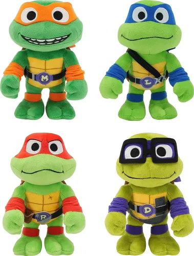 Miniatura 7 de Mattel Teenage Mutant Ninja Turtles: Mutant Mayhem Donatello - Muñeca suave de 8 pulgadas con máscara púrpura de TMNT Movie Character Tech Genius