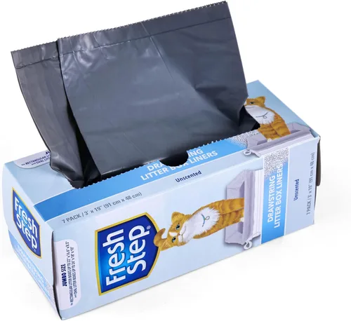 Miniatura 6 de Fresco Paso Cordón Cat Litter Box Liners, perfumado, tamaño jumbo, 36" x 19" - 7 unidades por caja, 2 cajas
