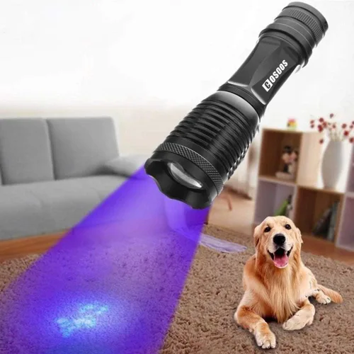 Miniatura 6 de COSOOS Linterna UV de luz negra, luz blanca 2 en 1 y luz negra de 395 nm, detector de orina de mascotas para orina de perro/gato, manchas secas