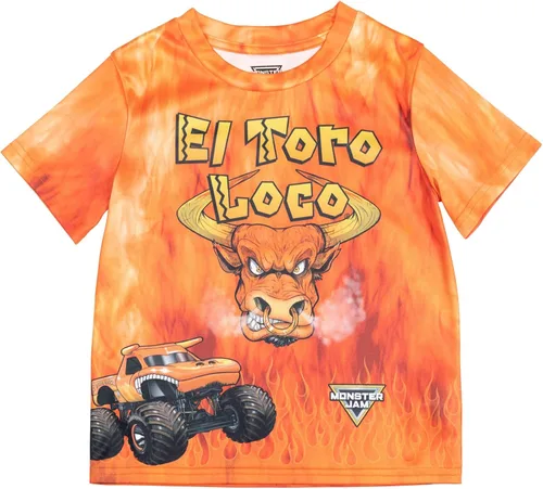 Monster Jam Grave Digger El Toro Loco Mohawk Warrior Maximum Destruction Monster Truck Camiseta de niño pequeño a niño grande