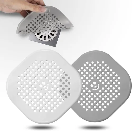 Miniatura 21 de Protector de silicona para cubrir drenaje de ducha, bañera, cocina, baño, recoge restos de cabello, paquete de 2, color negro