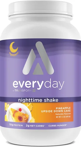 Miniatura 6 de TransformHQ Batido nocturno, Sleep + Protein Blend, 28 porciones, sabor a tarta de manzana y caramelo