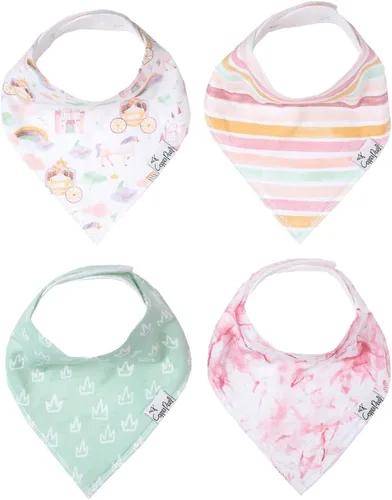 Miniatura 21 de Copper Pearl Baby Bibs 4 Pack, Printed Bandana Drool Bibs for Baby Girl & Boy, Soft Cotton Drooling Teething Bibs Claire