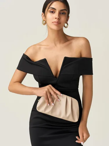 Miniatura 4 de SWEETV Dressy Vegan Leather Clutch Purse for Women Formal, Soft Pleated PU Evening Clutch for Weddings, Proms, Cocktail-Gemma