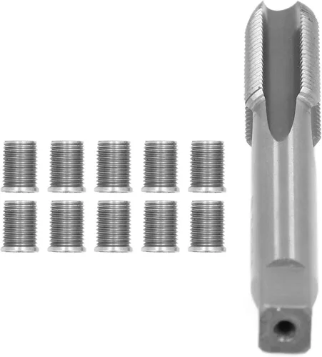 Miniatura 2 de Herramienta de reparación de rosca de bujía, perno M10x1.25 + grifo M12x1.25 accesorios para automóviles Kit de accesorios para motores de gasolina