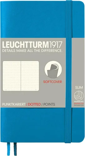 Miniatura 42 de LEUCHTTURM1917 - Cuaderno mediano A5 de tapa blanda, 123 páginas numeradas para escribir y llevar un diario (color negro, cuadriculado)