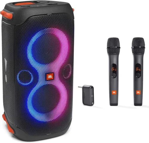 Miniatura 9 de JBL PartyBox 110 - Altavoz portátil para fiestas con luces integradas, sonido potente y graves profundos, color negro