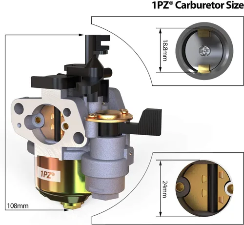 Miniatura 3 de Carburador 1PZ UM8-CT2 196cc para Coleman PowerSports CT200U CT200U-EX Trail200 Mini Bike Baja HT65 WR65 Carb