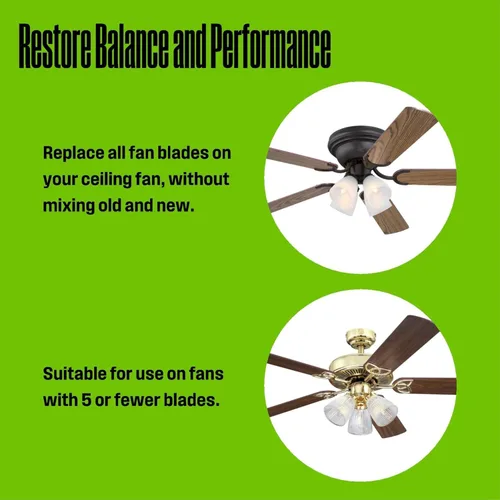 Miniatura 3 de Westinghouse -7741500 cuchillas de nogal/roble de 52 pulgadas, repuesto ventilador, paquete de cinco Oak/Walnut