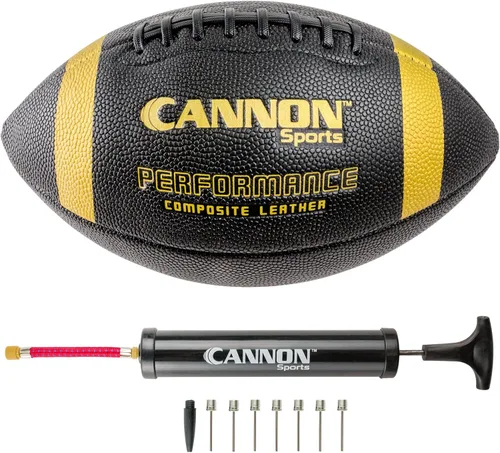 Cannon Sports Official Size Football - Composite Leather Football with Extra Grip & Durable Construction for All-Weather Play – Regulation Size Ball