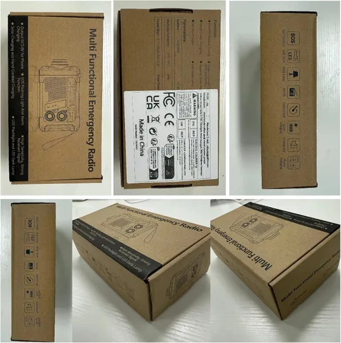 Miniatura 3 de NOAA radio meteorológica alertas portátiles AM FM, radio de emergencia al aire libre solar/manivela/carga USB, funciona con pilas, alarma