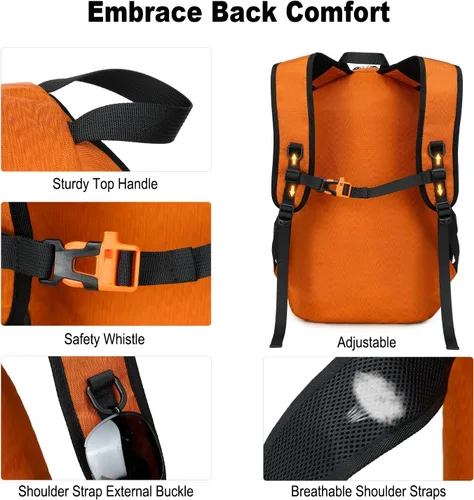 Miniatura 5 de Nerlion - Mochila de viaje ligera y plegable de 35 litros para hombres y mujeres, para campamento, impermeable, para senderismo, al aire libre