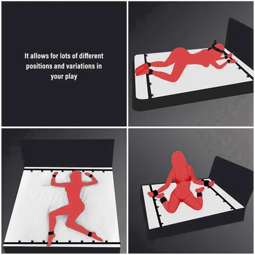 Miniatura 5 de Bandas de resistencia sexual para mujeres, restricciones de cama, lazos sexuales para tobillo y muñeca, sexo sexys, esposas peludas, juego