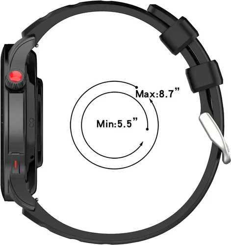 Miniatura 4 de Correa de silicona compatible con Amazfit GTR 4, 0.86 pulgadas de ancho, correa de repuesto de liberación rápida para Amazfit GTR 4/GTR 3/GTR 3