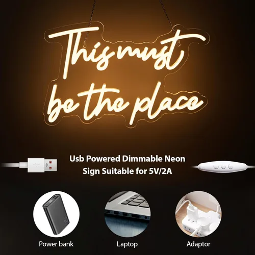 Miniatura 11 de Este Debe Ser El Lugar Letrero De Neón Letra Rosa Led Para Decoración De Pared Usb Letrero De Palabra Enciende Para Dormitorio Sala De Juegos Salón