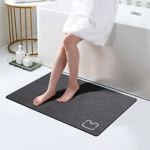 Miniatura 12 de RUERYA Tierra de Diatomeas Alfombras de Baño 23.6 x 15.7 pulgadas, Secado Rápido Súper Absorbente Base de Goma Antideslizante Alfombra de Baño