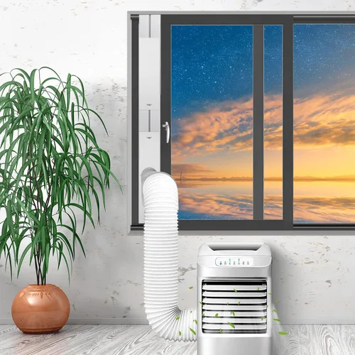 Miniatura 6 de Kit portátil de ventana de aire acondicionado con manguera de escape de 5.9", sello de ventana ajustable universal para unidad de CA..