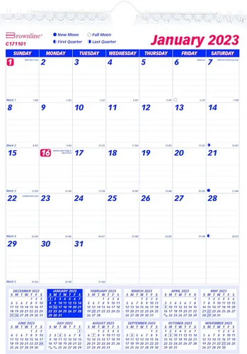Miniatura 8 de Brownline Calendario mensual de pared 2022, 12 meses, enero a diciembre, encuadernación de doble alambre, 8 x 11 pulgadas (C171101-22)