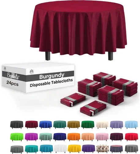 Miniatura 9 de Party Solids Mantel rectangular de plástico, 54 x 108 pulgadas, paquete de 24